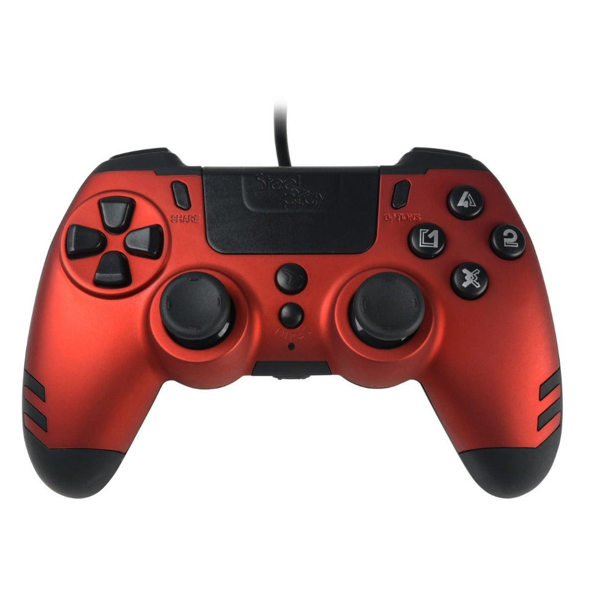 Steelplay Slim Pack Wired Controller in red for PlayStation 4 and PC