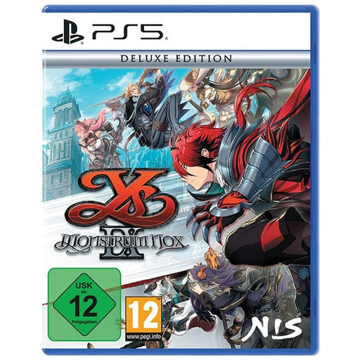 Ys IX: Monstrum Nox Deluxe Edition PS5 játék doboza – német kiadás