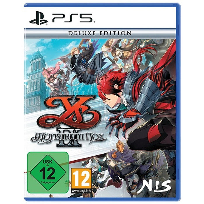 Ys IX: Monstrum Nox Deluxe Edition PS5 game box – German packaging