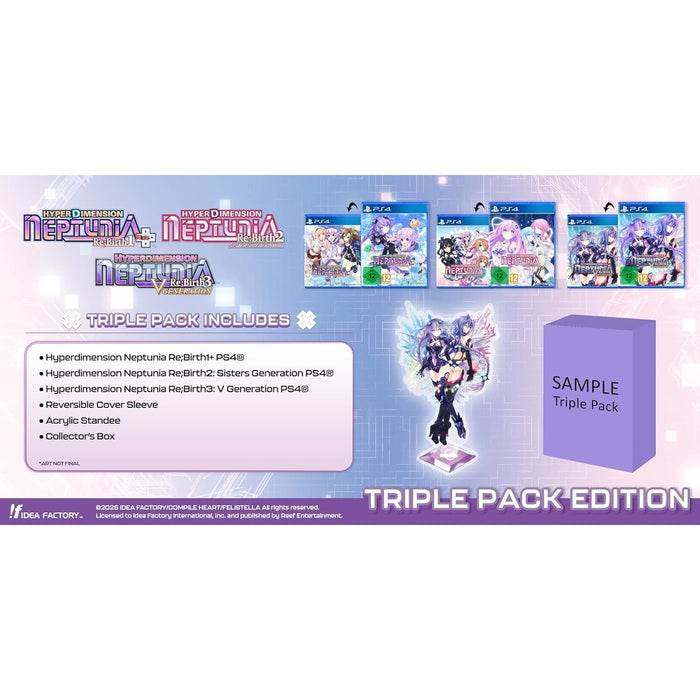 Hyperdimension Neptunia Re;Birth Series (1-3) Triple Pack PlayStation 4 box art