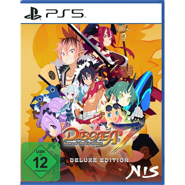 Disgaea 7: Vows of the Virtueless Deluxe Edition PS5 box art (German box)