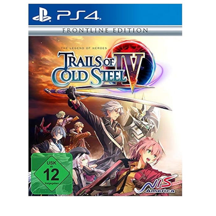 The Legend of Heroes Trails of Cold Steel IV Frontline Edition PS4 box art (German box)