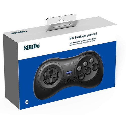 8BitDo M30 Bluetooth Gamepad Black – front view of the wireless controller