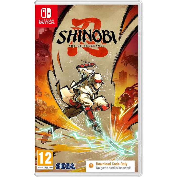 SHINOBI: Art of Vengeance Code in a Box Nintendo Switch retail packaging