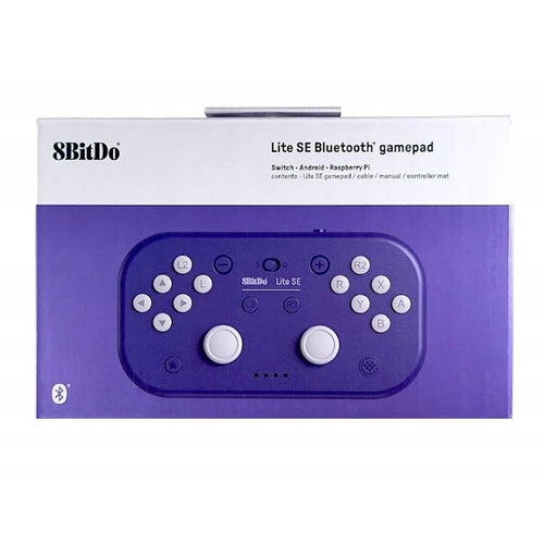 8Bitdo Lite SE Bluetooth Gamepad in Purple colour, front view