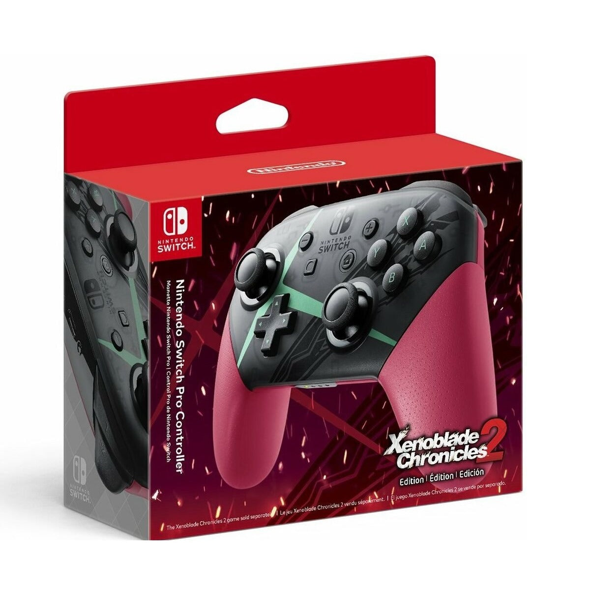 Nintendo Switch Pro Controller Xenoblade Chronicles 2 Edition box and controller