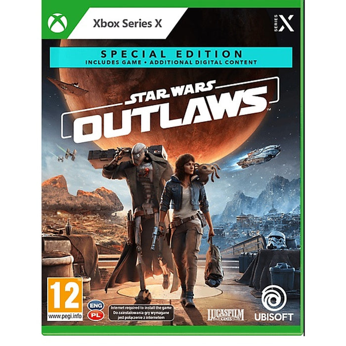 Star Wars Outlaws Special Day One Edition Xbox Series X box art (English/Polish)