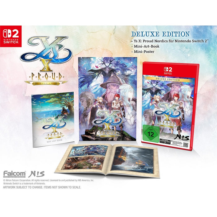 Ys X: Proud Nordics Deluxe Edition Nintendo Switch 2 game box – German edition