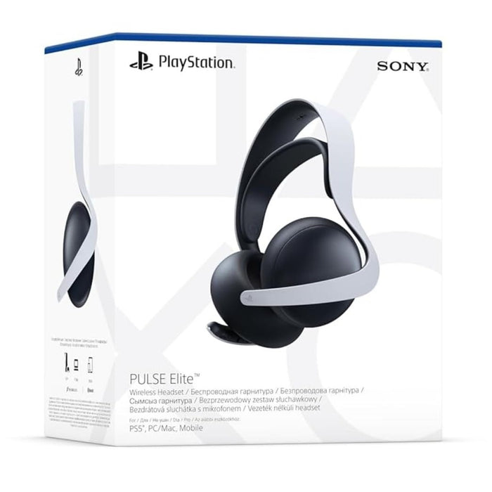 Sony PULSE Elite fehér vezeték nélküli headset doboza és a headset