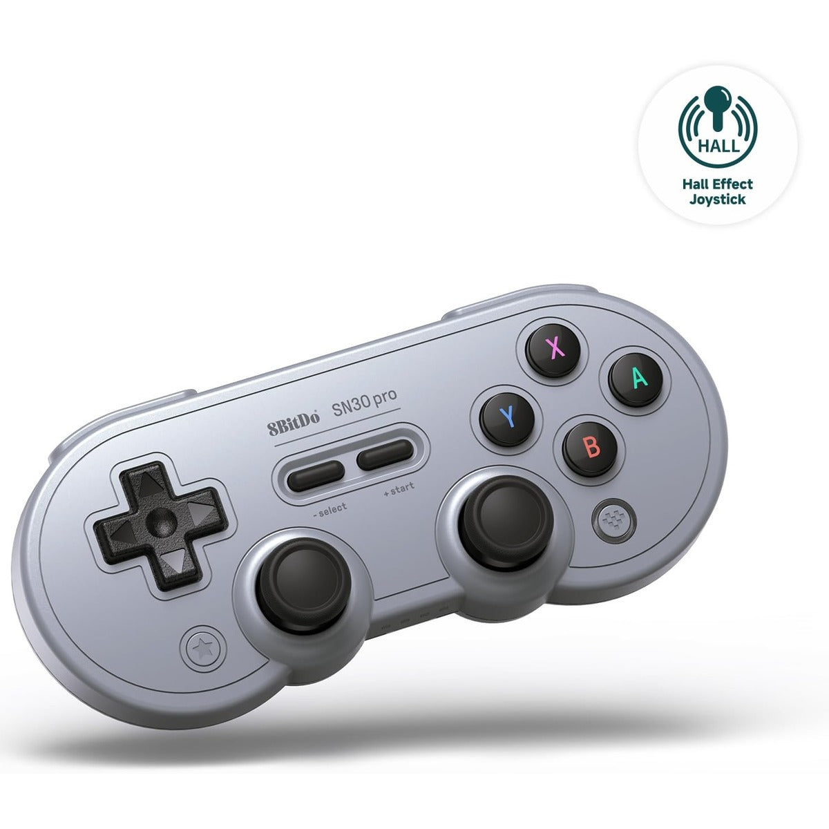 8BitDo SN30 Pro Bluetooth Controller in Grey colour variant, front view