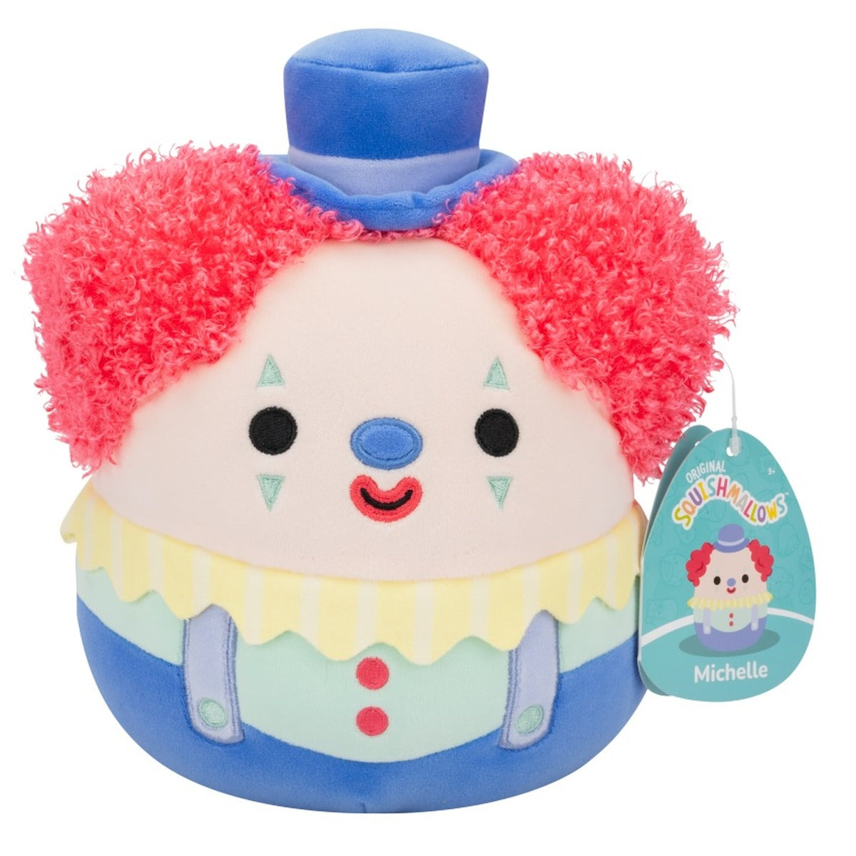 Squishmallows Michelle the Clown 7.5 inch plush toy, Everyday collection