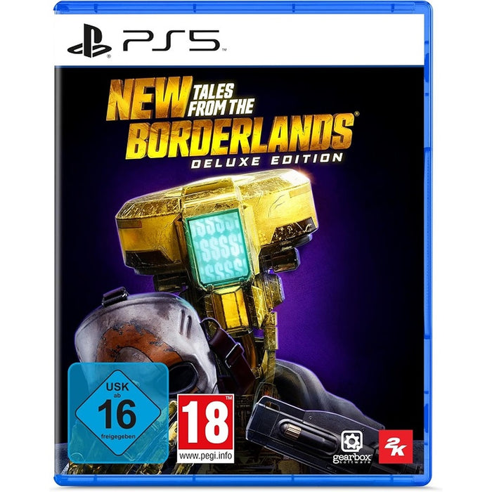 New Tales from the Borderlands Deluxe Edition PS5 game box — German USK packaging