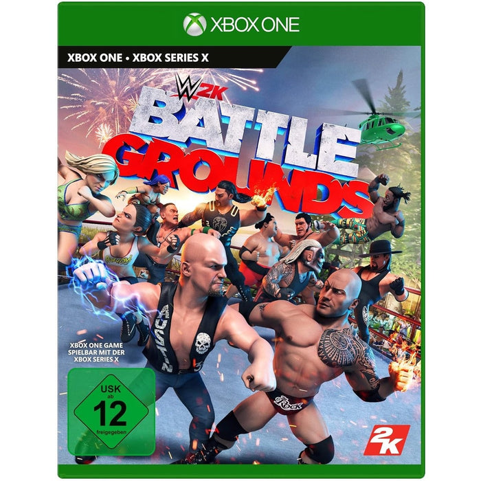 WWE 2K Battlegrounds Xbox One játék doboza – német borítós kiadás
