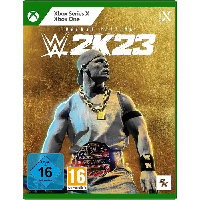 WWE 2K23 Deluxe Edition Xbox Series X box art – German USK edition