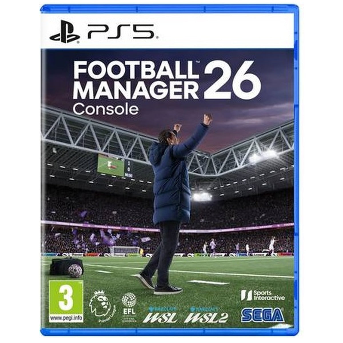 Football Manager 26 PlayStation 5 dobozborító