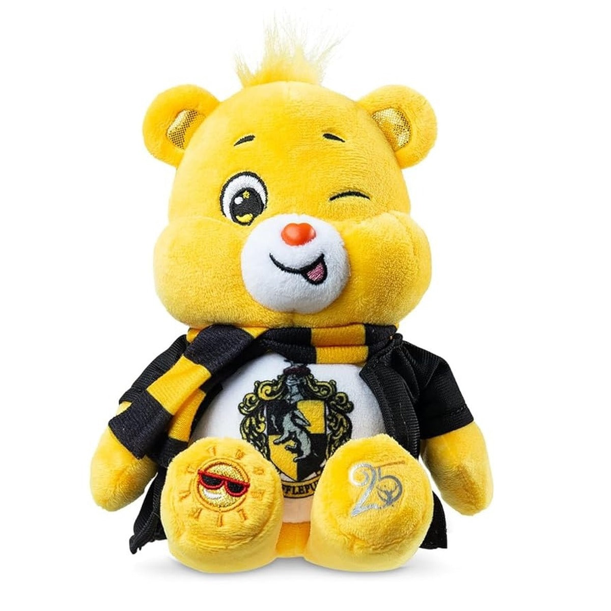 Care Bears x Harry Potter Funshine Bear Hufflepuff 22cm plush in polybag packaging