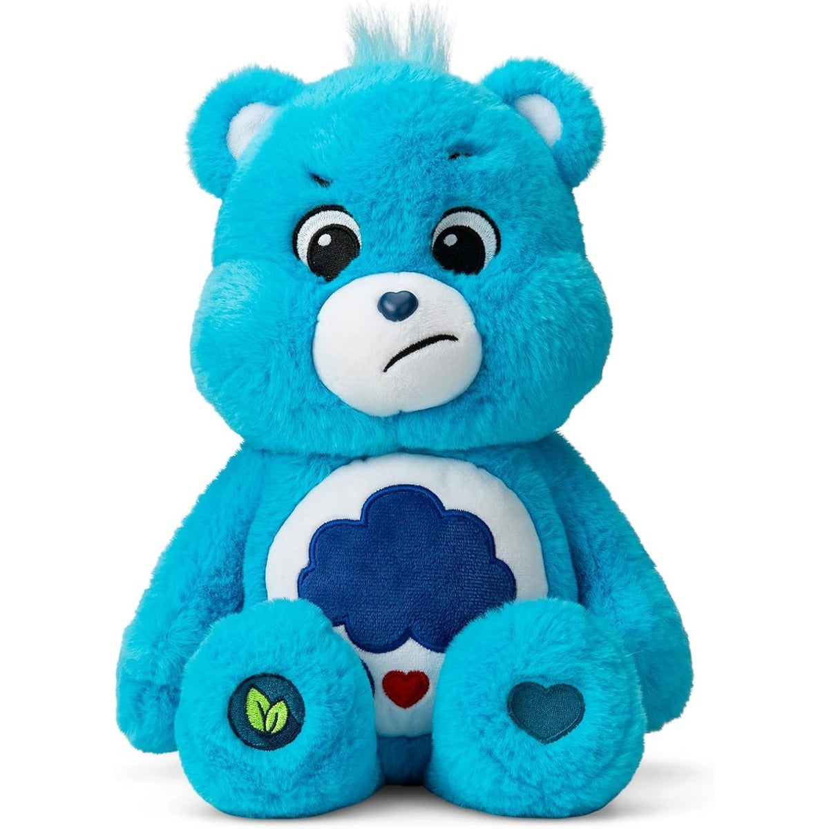 Care Bears Grumpy Bear 35cm medium plush toy, blue with rain cloud belly badge