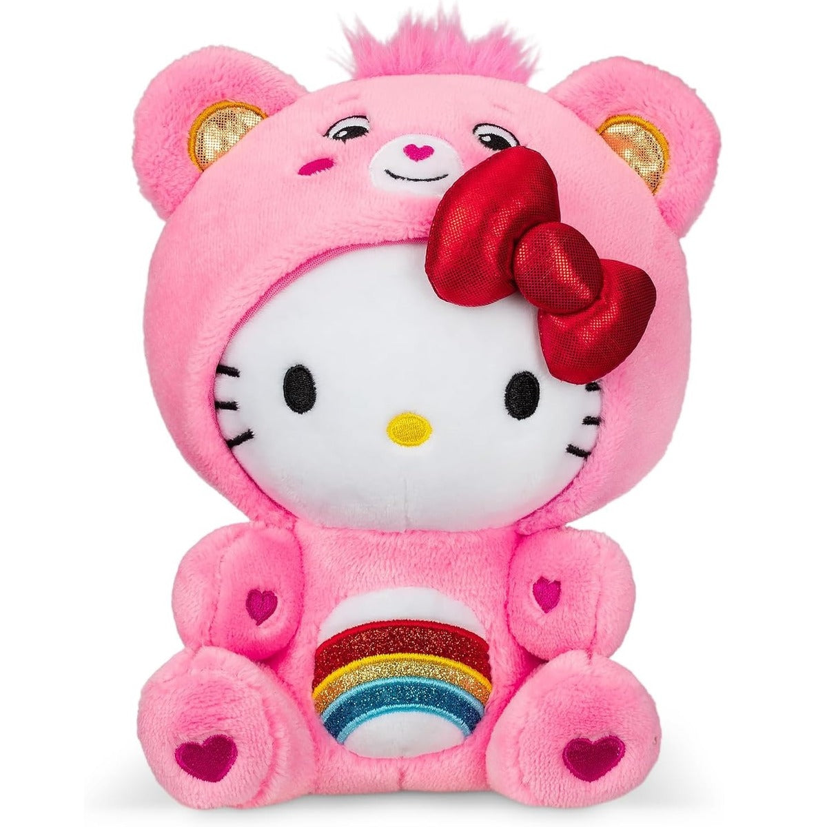 Care Bears Hello Kitty as Cheer Bear 22cm plush figure in polybag