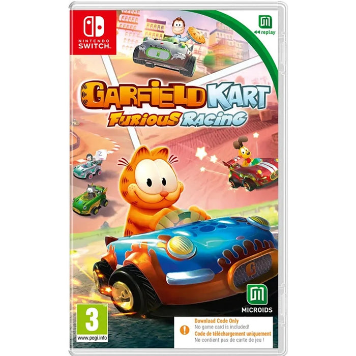 Garfield Kart: Furious Racing Code in a Box Nintendo Switch játék doboza