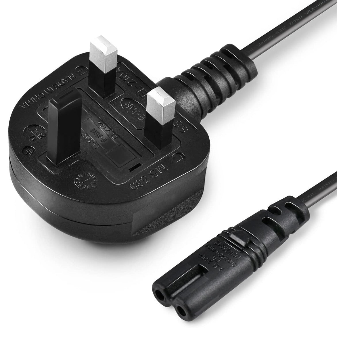 EU Figure 8 IEC C7 power cable for PS5, PS4, Xbox Series X, Xbox One S, PS2 and PS3 Slim