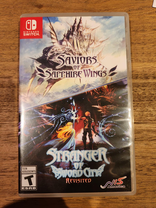 Saviors of Sapphire Wings / Stranger of Sword City Revisited Nintendo Switch box art