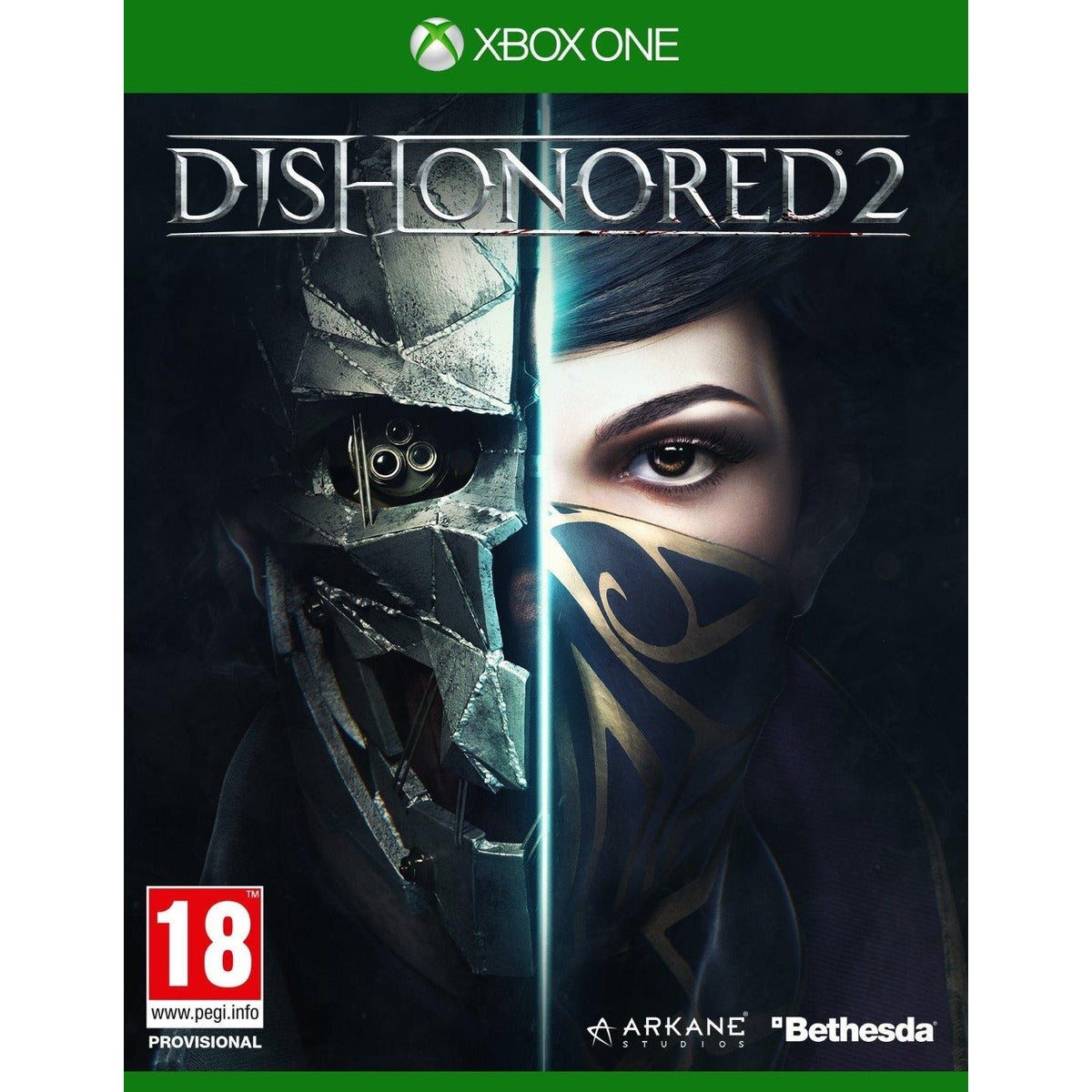 Dishonored 2 Xbox One játék dobozborítója