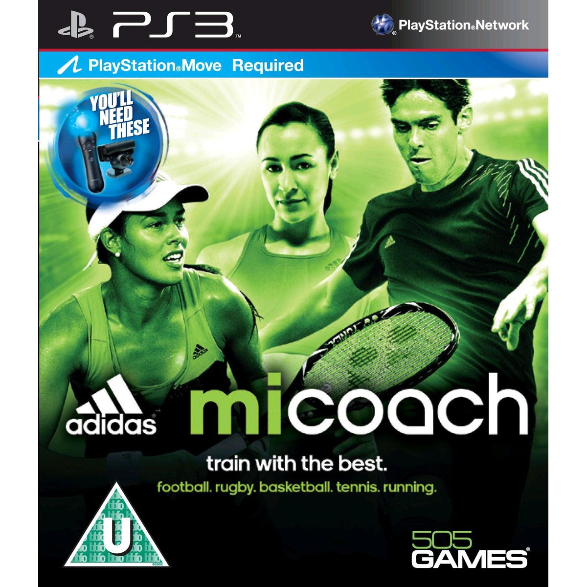 Adidas miCoach Move – PlayStation 3 game box art (BBFC UK edition)