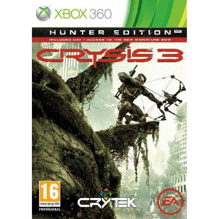 Crysis 3 Hunter Edition Xbox 360 game box – English/Arabic/Greek version