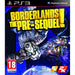 Borderlands: The Pre-Sequel! PlayStation 3 box art with Shock Drop Slaughter Pit DLC