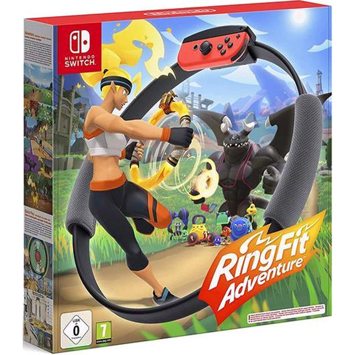 Ring Fit Adventure Nintendo Switch box art with Ring-Con controller