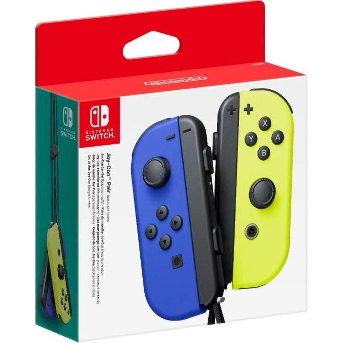 Nintendo Switch Joy-Con Pair Blue and Neon Yellow controller set