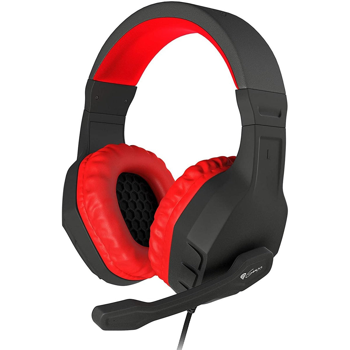 Genesis Argon 200 gaming stereo headset in red and black colour scheme