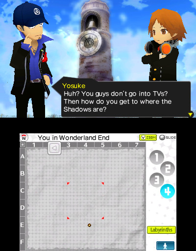 Persona Q: Shadow of the Labyrinth (Nintendo 3DS) – játékkép 1