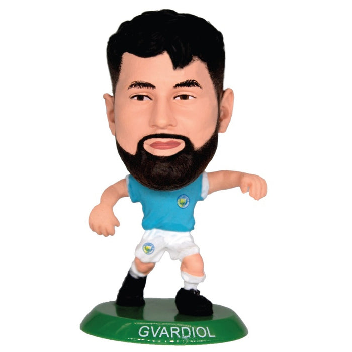 Soccerstarz Man City Josko Gvardiol Home Kit Classic Kit collectible figure on green base