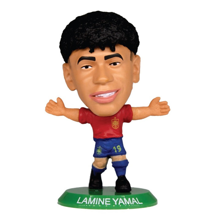 Soccerstarz Spain Lamine Yamal Home Kit figure in clear blister packaging