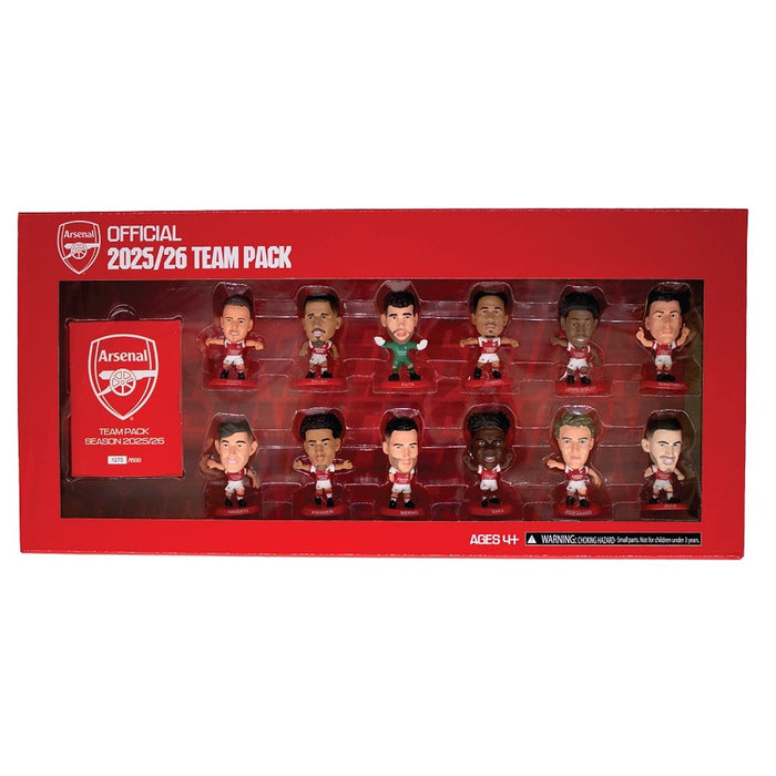 SoccerStarz Arsenal 12 Figure Team Pack 2025/26 Classic Kit box with 12 miniature figures