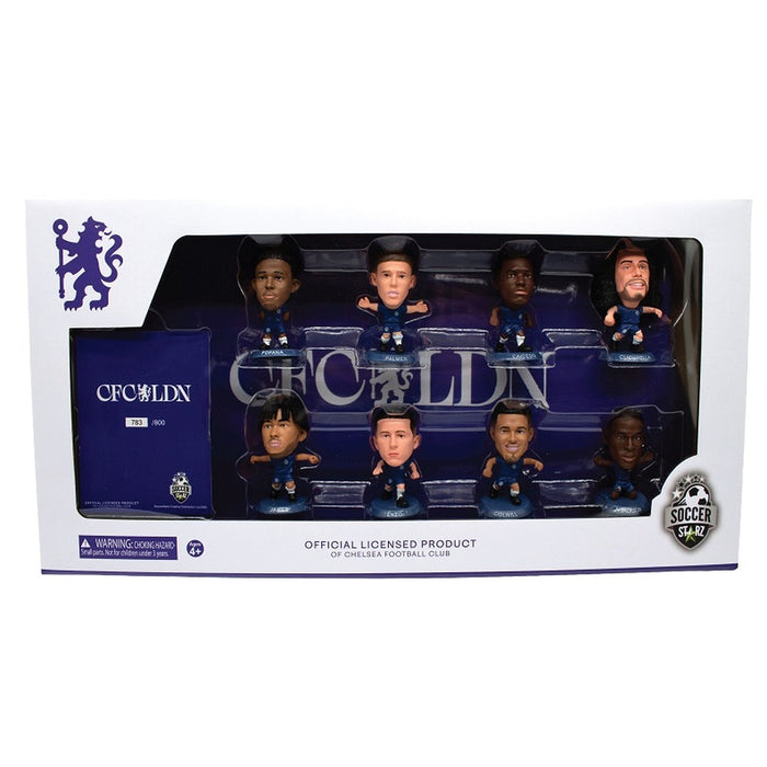 Soccerstarz Chelsea 8 Figure Team Pack 2025/26 Classic Kit box with all 8 player figures