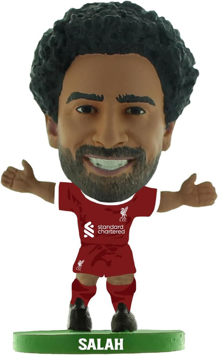Soccerstarz Liverpool Mohamed Salah Home Kit 2026 version collectible figure on green base