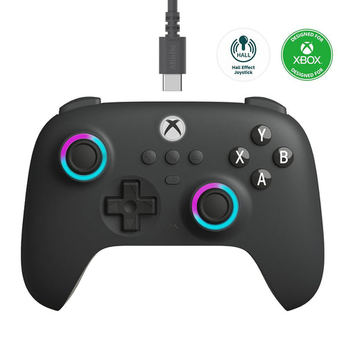 8Bitdo Ultimate C Wired Gaming Controller in orange colourway, Xbox compatible