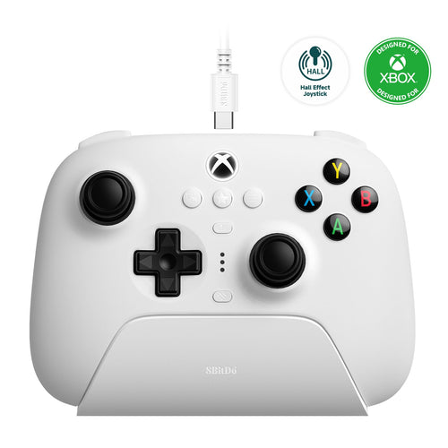 8BitDo Ultimate 3-Mode Controller for Xbox in White colour, front view