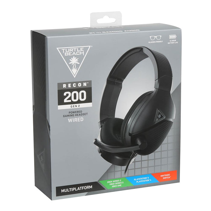 Turtle Beach Recon 200 Gen 2 vezetékes gaming headset fekete színben