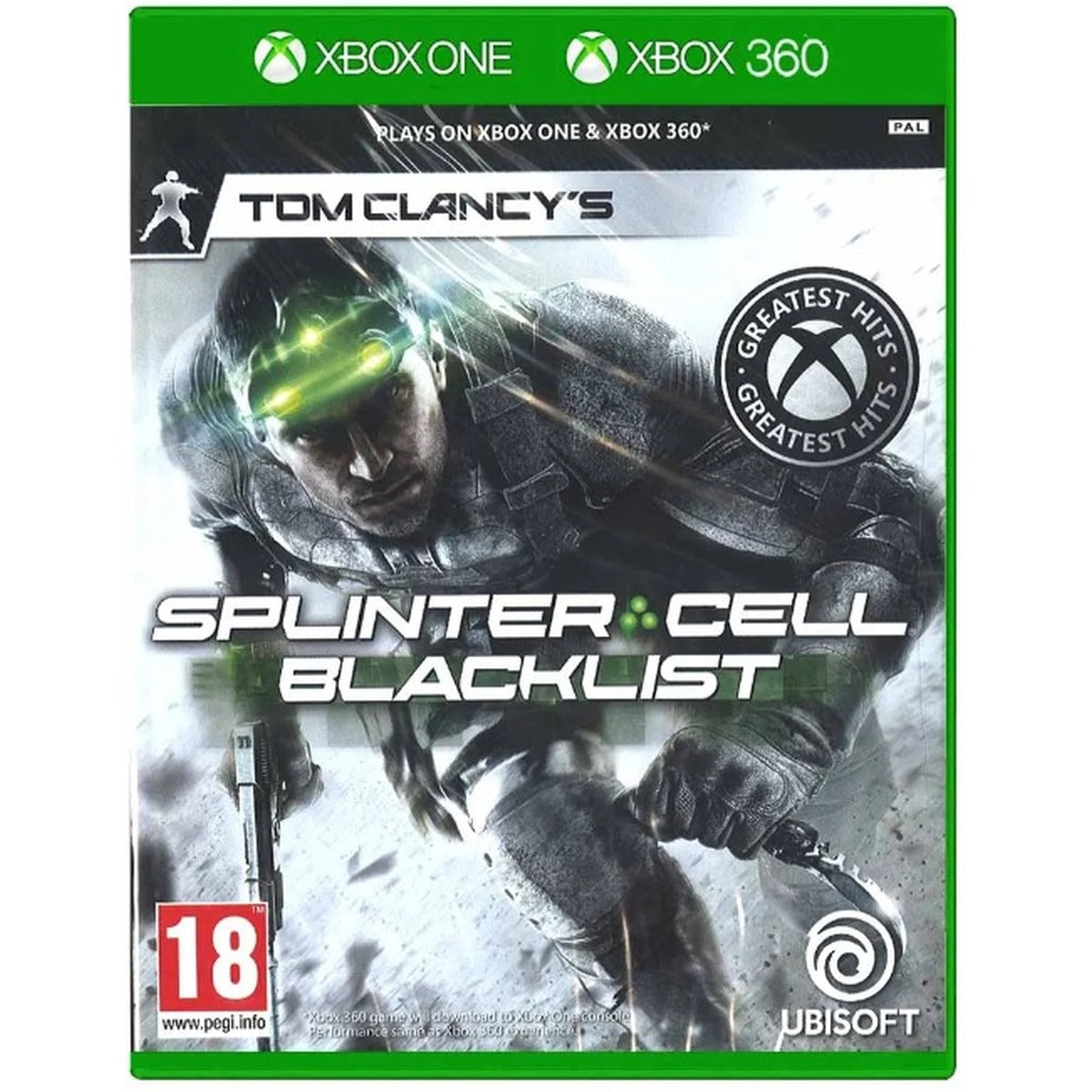 Tom Clancy's Splinter Cell: Blacklist Greatest Hits Xbox 360 game box