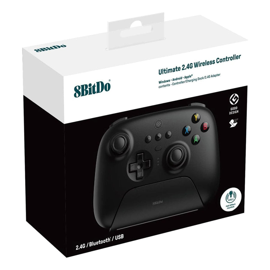 8BitDo 64 2.4G Wireless Controller Classic Grey – retro N64-inspired gamepad box