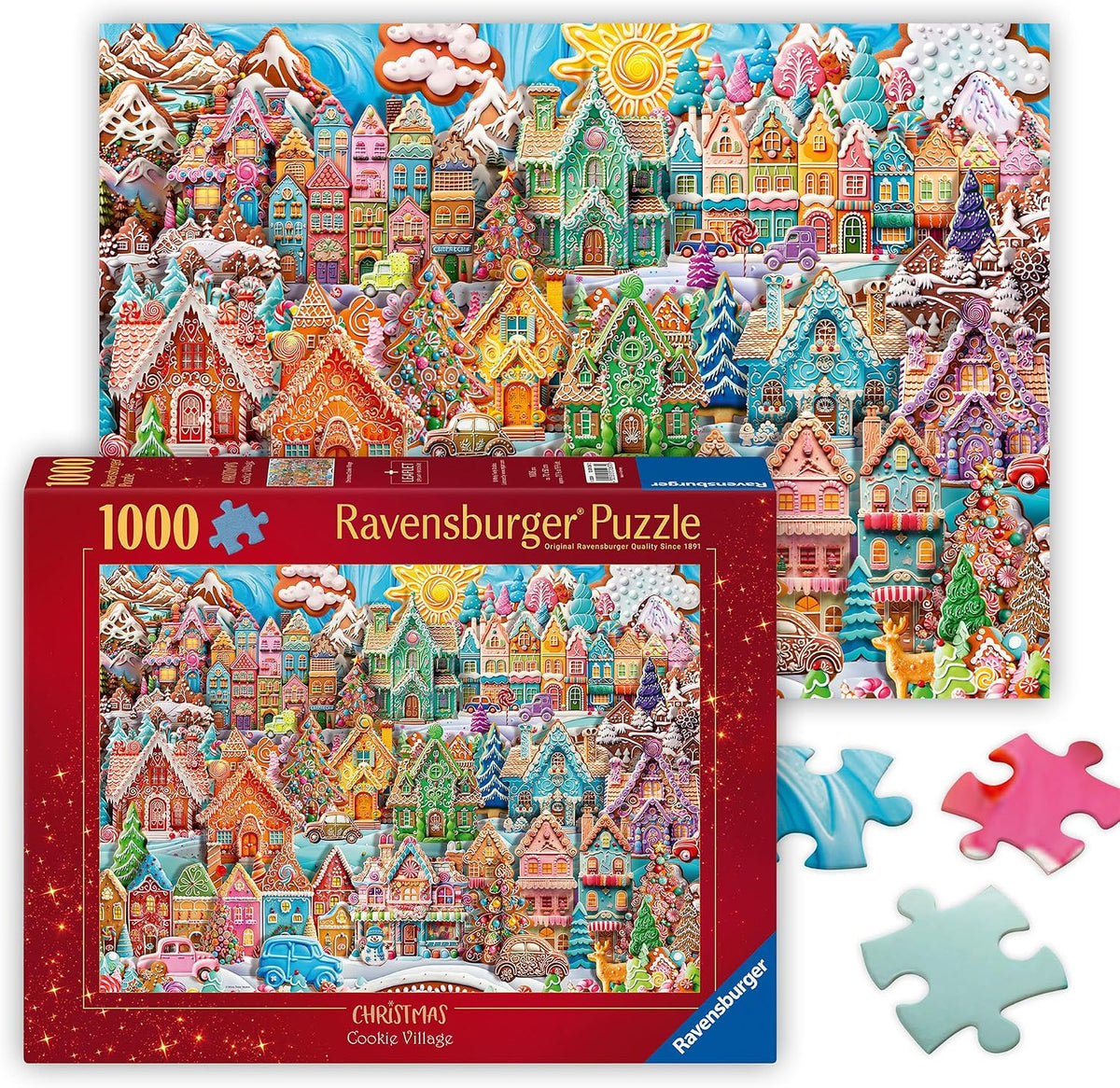 Ravensburger Christmas Cookie Village 1000-piece jigsaw puzzle box