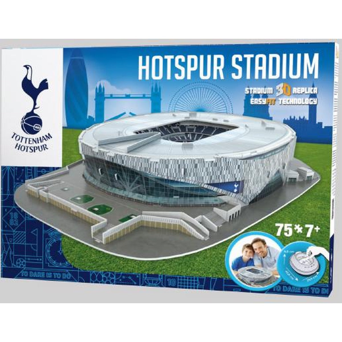 3D Stadium Puzzle – Tottenham Hotspur Stadium box and assembled model