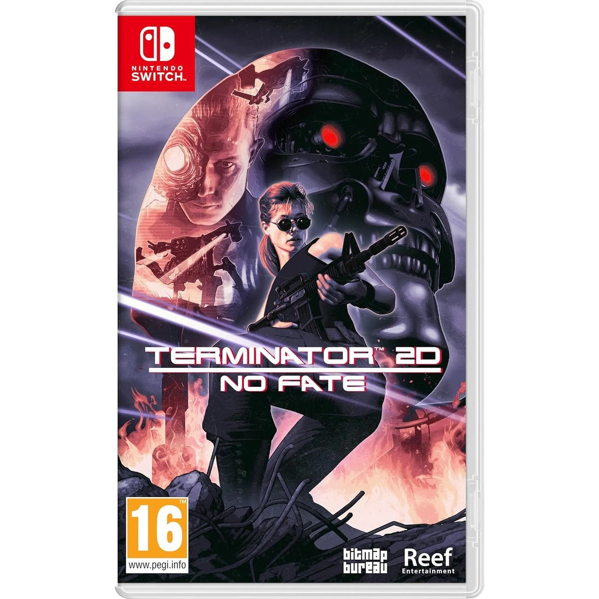 Terminator 2D: NO FATE Online Exclusive Edition Nintendo Switch doboz és gyűjtői tartalom