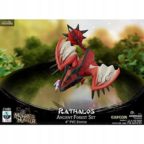 Animegami Chibi Monster Hunter Rathalos PVC figura Pilot Hare-rel, Mozaik talppal