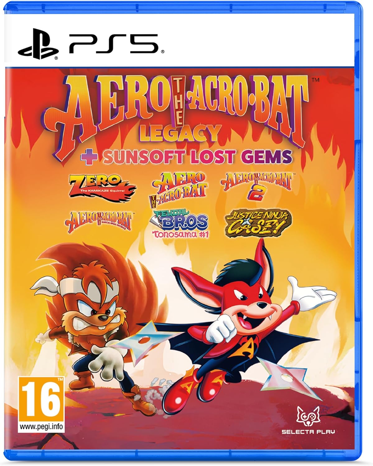 Aero the Acro-Bat Legacy + Sunsoft Lost Gems PlayStation 5 compilation box art