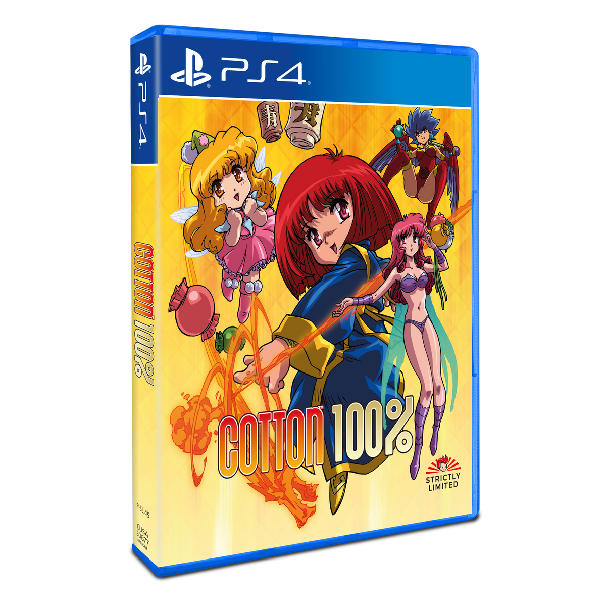 Cotton 100% PlayStation 4 game box art by Strictly Limited Games
