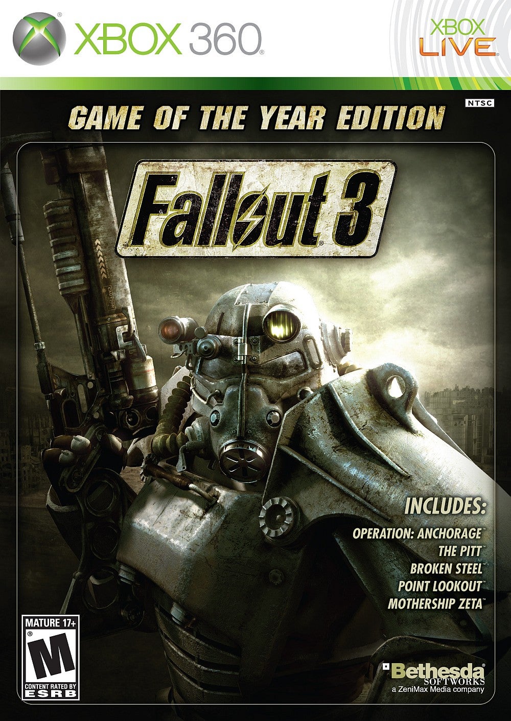 Fallout 3 Game of the Year Edition Xbox 360 game box